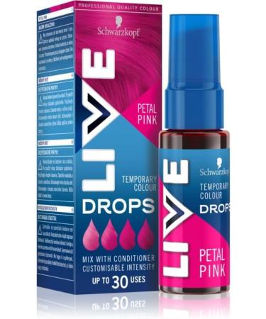 Schwarzkopf LIVE Drops Petal Pink Temporary Hair Color up to 30 Uses Pack of 1 30 ml - Buy Online on GoSupps.com