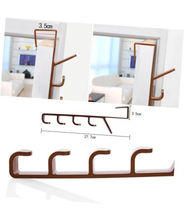 FELTECHELECTR 3pcs Wall Mount Clothing Rack 5 Hook Wall Over The Door Hanger Hanging Door On The Door - Buy Online on GoSupps.com