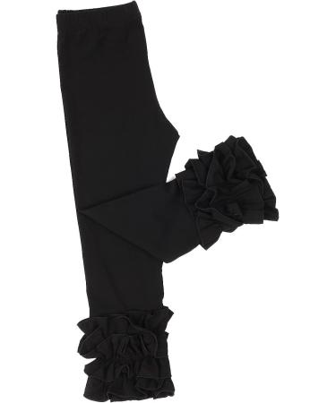 Hoolchean Girls Cotton Ruffle Leggings 3-4 Years Slim Black - Toddler & Little Girls - Buy Online on GoSupps.com