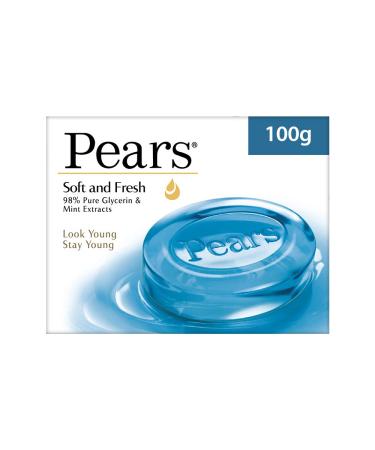 Pears Soft & Fresh Soap - 98% Pure Glycerin & Mint Extracts | Pack of 3 | International Shipping - Buy Online on GoSupps.com