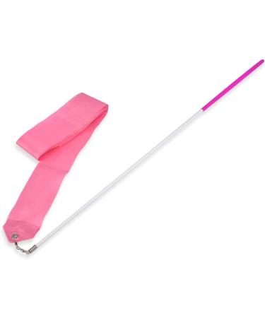 Dance Ribbons with Wands - 4 Yards Long Rhythmic Gymnastics Streamer for Kids - Pink - Buy Online on GoSupps.com