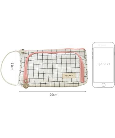 Buy KAXISS Spring Folders - Large Capacity Canvas Pencil & Cosmetic Pockets with Zipper | Stylish Stationery Folder for Boys & Girls - Buy Online on GoSupps.com