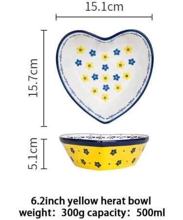 Salad Bowls Mixing Bowls Ceramic Bowl Fruit Salad Bowl Heart Shape Kitchen Breakfast Rice Bowl Tableware Dessert Noodle Bowl Kitchen Restaurant Bowl Salad Bowl Pasta Bowls (A) - Buy Online on GoSupps.com