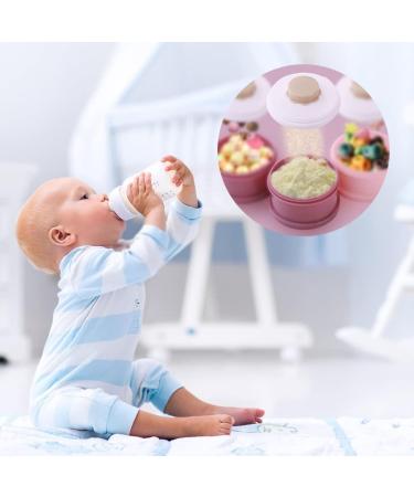4 Layer Baby Milk Powder Dispenser - Non-Spill Formula Box for Travel - Pink - Buy Online on GoSupps.com