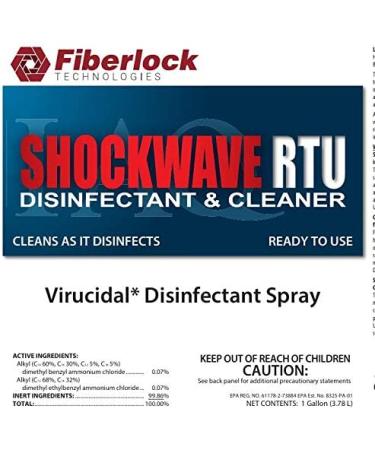 Fiberlock Shockwave RTU Parent - 4 Pack of 1 Gallon (128 Fl Oz x 4) - Mold & Mildew Killer - Buy Online on GoSupps.com
