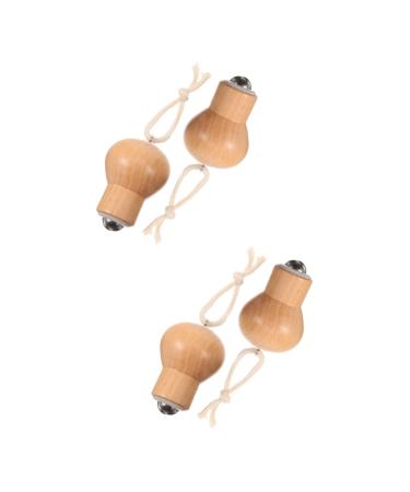 minkissy 4 Pcs Massager Light Bulbs Face Tool The Tools Walker Eye Puffiness Roller Face Puffiness Roller Women Face Massage Roller Face Care Supply Eye Roller Beech Body Nursing Supplies 5.00X4.00X2.00CMx2pcs As Shownx2pcs