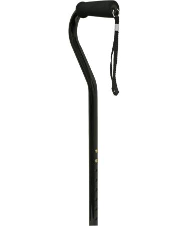 PCP Adjustable Standard Offset Handle Cane Bariatric Foam Grip Wrist Strap Black - Buy Online on GoSupps.com
