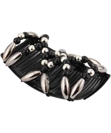 Beads Hair Combs Elastic Magic Hair Comb Stretchy Double Comb Hair Forks Clips for Women Hairpins Accessories - Buy Online on GoSupps.com