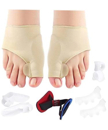 ducalmoral Relieve Foot Pain with Hallux Valgus Corrector Toe Separators Bunion Splint Kit Hammer Toe Straightener and More - 9pcs Foot Relief Sleeve Set