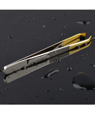 Fomiyes Stainless Steel Eyebrow Tweezers - Precision Hair Removal & Eyelash Extension Kit (2 Pieces) | International Shipping Available - Buy Online on GoSupps.com