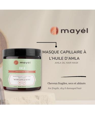 Mayel Masque Fortifiant l Huile d Amla 500 ml | Soin R parateur Intense pour Cheveux Ab m s et Cassants | Hydratation Brillance & Douceur | Prot ines V g tales et Antioxydants R pare & nourrit - Buy Online on GoSupps.com