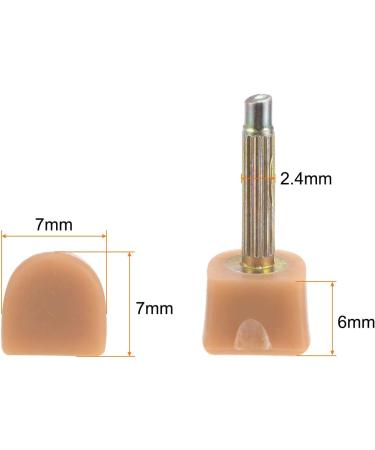 HARFINGTON 5 Pairs TPU High Heel Tips - Replacement Tap Caps for Women - 2.4mm Pin 7x7mm U-Shape Heel Repair Caps in Beige & Gold Tone - Buy Online on GoSupps.com