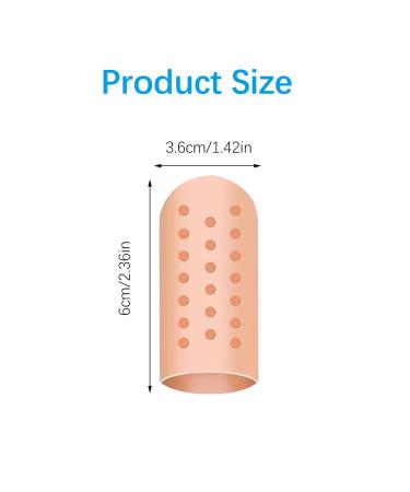 12 Pieces Silicone Finger Protectors - Gel Fingering Support Breathable Thumb Protection - 6 Pairs Beige for Optimal Comfort | International Shipping Available - Buy Online on GoSupps.com