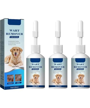 1/2/3/4/5Pcs Natural Dog Wart Removal Treatment | Dog Wart Remover | Dog Skin Tags with no Harm and Irritation | Effective Painless Wart Removal Treatment | Treatment for Dog Warts | 20ml (3Count (Pack of 3))