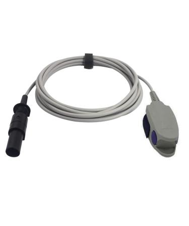 Sino-k Compatible for Spacelabs Spo2 Sensor Fingerclip 9.8 ft 7 Pins Connector FDA/CE Approved