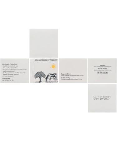  HASAIKA Organic beef tallow skin care cream - Moisturizing and nourishing for dry and sensitive skin - 50 ml - Buy Online on GoSupps.com