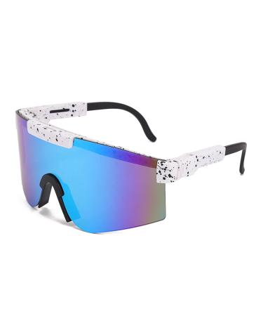 Tuecota Sports Sunglasses, Polarized Sunglasses, UV400 Protection Cycling Glasses, Sports Glasses goggles for Men Women C10