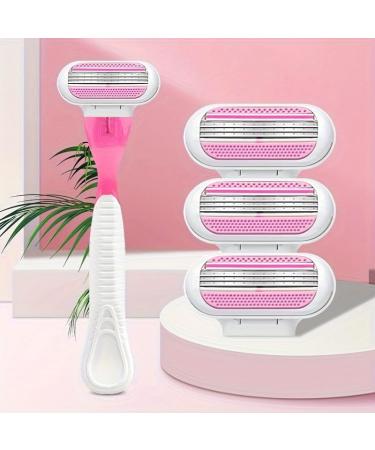 Razor 3-Leaf T-Shaped Lady Razor - Removable Hair Remover for Women | Reusable & Easy Trim | 1 Holder 3 Blades - Buy Online on GoSupps.com