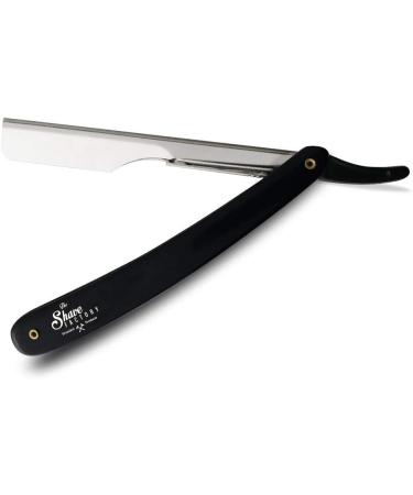 Shaving Factory Cut Throat Set - Straight Razor & 100 Derby Blades | Premium Black Shaving Kit for a Perfect Grooming Experience - Buy Online on GoSupps.com