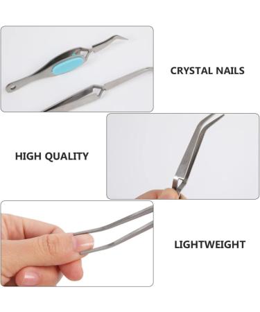 Beaupretty Tweezers Tweezer Pincher Prolong Clamp and Shaping Extensions Pusher Picker Multipopurse Rhinestone Eyelash Stainless Sticker Art Curved Tip Nail Cuticle Eyebrow Clip Ladies - Buy Online on GoSupps.com