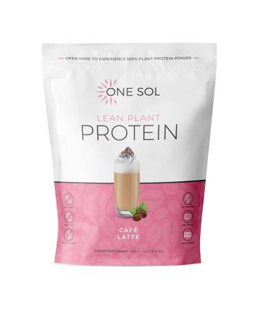 One Sol Lean Plant-Based Protein Powder Pea & Brown Rice Protein Low Carb Vegan Friendly - Gluten Lactose & Soy Free - No Added Sugar Non-GMO Clean Nutrition No Bloating (Latte)