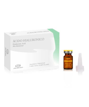 Hyaluronic Acid | cido Hialur nico | 5 x 10ml Vials | Cosmetic Skin Moisturizer / Hydrating Serum
