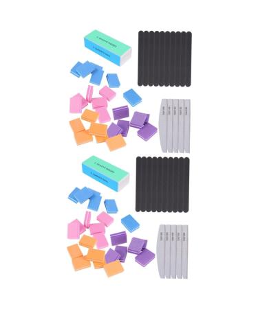Healeved 2 Sets Nail Polisher Nail Art Tools Tools Fingernail Sanding Nail Buffing Tools Manicure Tools Nail File for Babies Nail File Tool Nail Files Nail Buffer Black Sand Sponge