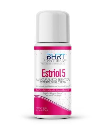 Estrogen Cream for Women Menopause Relief All Natural Bioidentical Estriol Cream - Hormone Balance BHRT - Pharmacist Formulated Professional Grade - Made in USA White