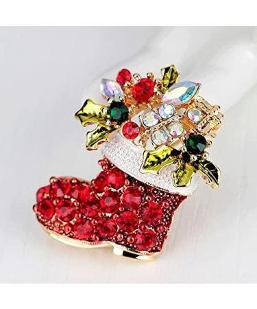 Pin Jewelry Gifts for Women Cute Inlaid Rhinestone Christmas Brooches for Women Creative Colorful Boots Snowman Pins Party Accessories Sweater Jewelry Brooches & Pins - Buy Online on GoSupps.com
