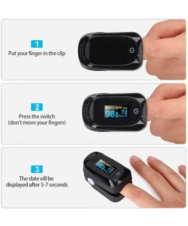 TECH14 Fingertip Pulse Oximeter Blood Oxygen Saturation Monitor Heart Rate Monitor and SpO2 Levels With OLED Screen CE Approved ISO13485 FDA (Black) - Buy Online on GoSupps.com