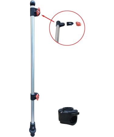 Brocraft Boat Rail Mount Flag Pole - No Drilling Required | Fits 7/8 to 1-1/4 Round Rails - Buy Online on GoSupps.com