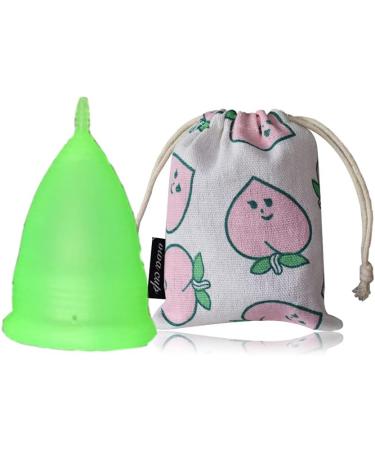 Super Soft Menstrual Cup | Sensitive Medical Silicone | Reusable Women's Hygiene Product (S Green) - Eco-Friendly & Comfortable - Buy Online on GoSupps.com