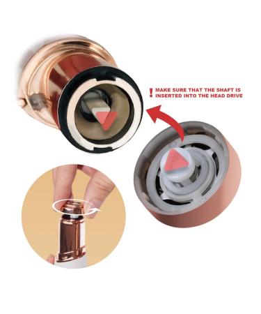 Finishing Touch Flawless Facial Hair Remover Shaver Replacement Heads - Pack of 2, Rose Gold - Buy Online on GoSupps.com