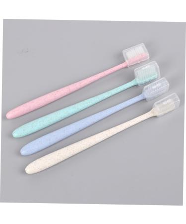 Buy FRCOLOR Soft Bristle Charcoal Toothbrushes - Eco-Friendly Wheat Straw Travel Set for Gum Care & Camping | 8pcs - Buy Online on GoSupps.com