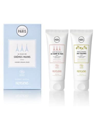 HUYGENS Huygens Organic Hand Cream Duo Moisturizing and Soothing 2 x 30ml Delightful Nap in the Champ de Mars and Gentle Stroll in the Tuileries fragrances