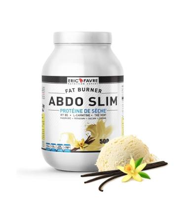ABDO SLIM Protein – Smooth Vanilla – Multi-Action Slimming Dry Protein Based Whey Protein, Green Tea, Carnitine, Minerals – 1.5 kg – French Laboratory Eric Favre