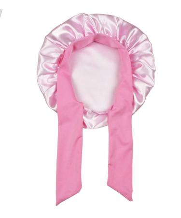 Girls' Satin Sleep Bonnet with Tie Band - Curly Hair Night Cap for Kids - Buy Online on GoSupps.com