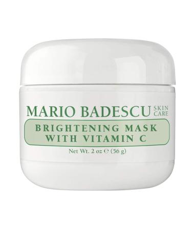 Mario Badescu Brightening Mask with Vitamin C for All Skin Types | Face Mask That Brightens Skin and Unclogs Pores | Formulated with Vitamin C & Kaolin Clay | 2 FL OZ