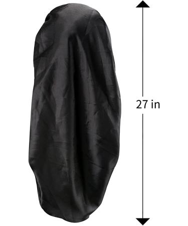 Satin Bonnet for Women 2 Pack - Soft & Elastic Black Leopard Hair Cap - Large Breathable Silky Sleeping Bonnet - Braids Bonnets for Women - Buy Online on GoSupps.com