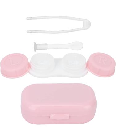 Travel Contact Lens Case Kit - Mini Portable Lens Box Set with Tweezers & Remover Pen (Pink) | International Shipping - Buy Online on GoSupps.com