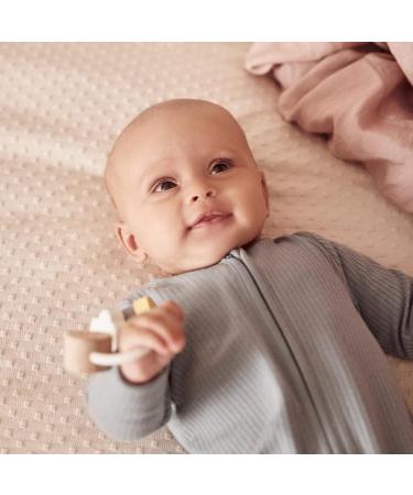 MORI Organic Cotton/Bamboo Zip Up Sleepsuit for Baby Boys/Girls | 18-24 Months | Ribbed Blue - Buy Online on GoSupps.com