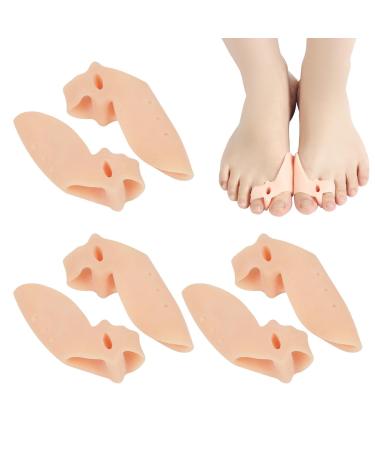 Ingjia 6 pieces Valgus toe spreader with bale protection correction bandage socks bunion corrector with anti-slip belt and gel pads for valgus bunion