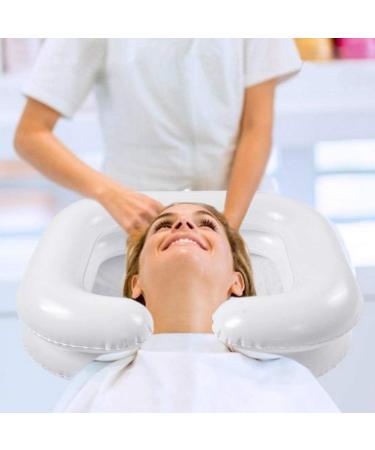 Inflatable Portable Shampoo Bowl | Bedside Shampoo Basin for Elderly & Disabled | Hair Washing Sink for Bedridden | Drain Tube Included - Buy Online on GoSupps.com