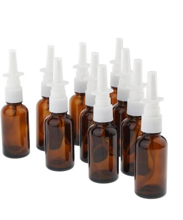 DYNWAVE 10 Empty Reusable Glass Nasal Spray Cans Containers 30ml Reusable Brown 3.2 x 12.4 cm - Buy Online on GoSupps.com