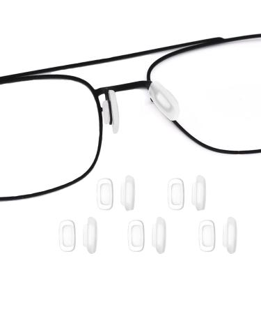 OPUGIT Silicone Nose Pads Anti-Slip Rectangular Insert Press In Nose Pads 5 Pairs Clear - Buy Online on GoSupps.com