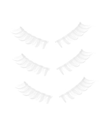 minkissy 3 Pairs Makeup False Eyelashes Lashes Faux Eyelashes Japanese Eyelashes Eyelashes Fake Lashes Natural False Eyelashes Natural Eyelashes Fiber White Prom 3d Accessories