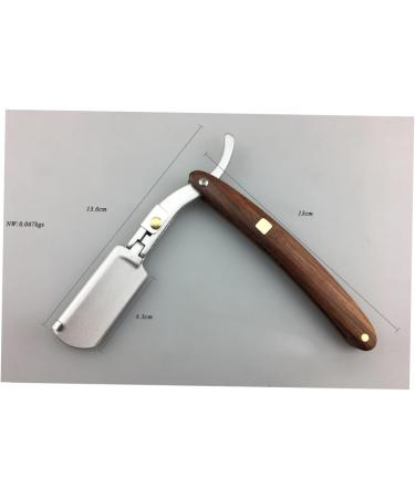 Magiclulu 3-in-1 Men's Barber Razor | Safe Manual Knife Holder & Wooden Cutlery for Precision Shaving - Buy Online on GoSupps.com