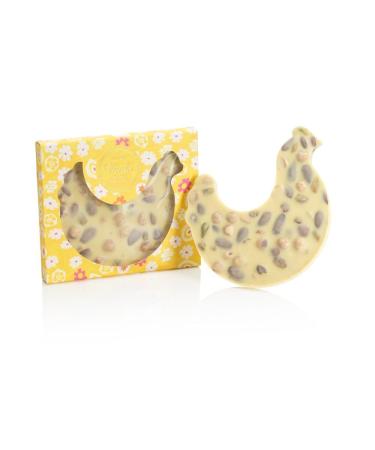 Venchi - Brutto&Buono Plaque Artisanale de Chocolat Blanc en Forme de Poule avec "Noisettes du Pi mont" Amandes et Pistaches Entiers 160 gr Sans Gluten Collection P ques Id e Cadeau Blanc Sal