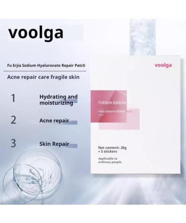 SHOSTYY VOOLGA Sodium Hyaluronate Repair Patch Sheet Mask Moisturizing and Repairing Face Masks for Dry Cleansing Skin Skin Care 26g x 5 Pieces - Buy Online on GoSupps.com