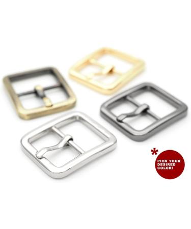 Square Center Bar Single Prong Belt Buckle Set (1in & 3/4in) - Gunmetal Finish - Buy Online on GoSupps.com